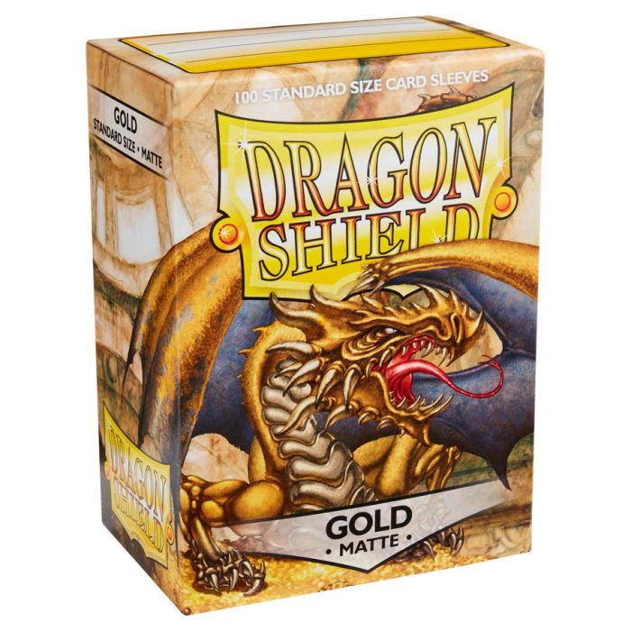 Image of Deck Protector: Dragon Shield: Matte: Gold (100)